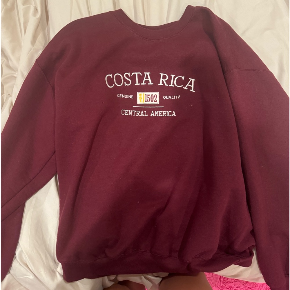 Costa Rica burgundy crew neck
